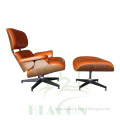 Leather Lounge Chair and Ottoman